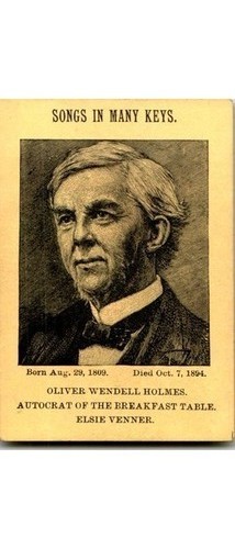Oliver Wendell Holmes Sr. Playing Card 1852 Victorian Ephemera Portrait US
