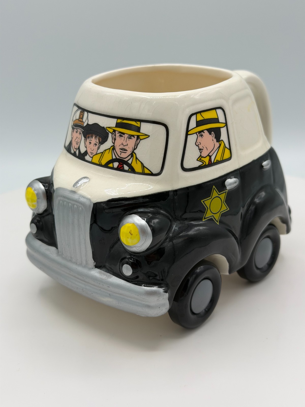 Applause Dick Tracy Wheelees Rolling Ceramic Coffee Mug-Never Used NICE