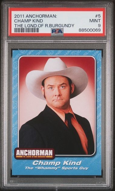 2011 Anchorman Champ Kind (Dave Koechner) Rookie Card PSA 9 MINT POP 24