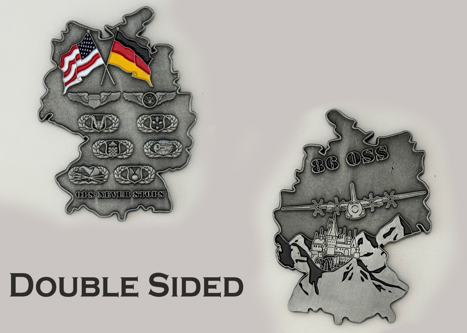 US Germany 86 OSS Ops Never Stops Military Challenge Coin  J#5