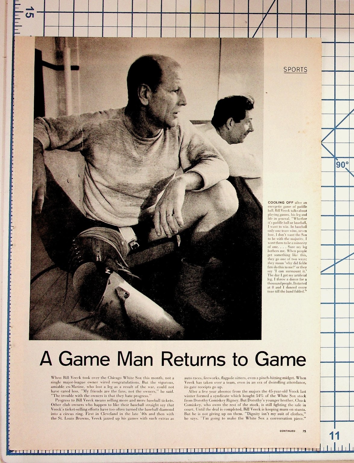 1960s Bill Veeck Chicago White Sox Magazine Page Air Parcel Post Ad Weldwood 1960s Bill Veeck Chicago White Sox Magazine Page Air Parcel Post Ad Weldwood