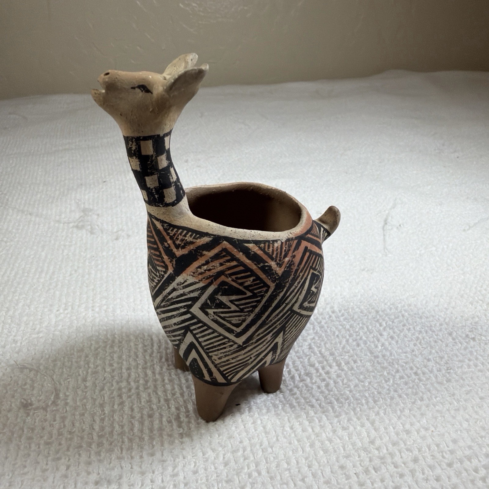 M. Kanteena Effigy Animal Figure Native American Pottery Laguna NM Hopi 4.5”