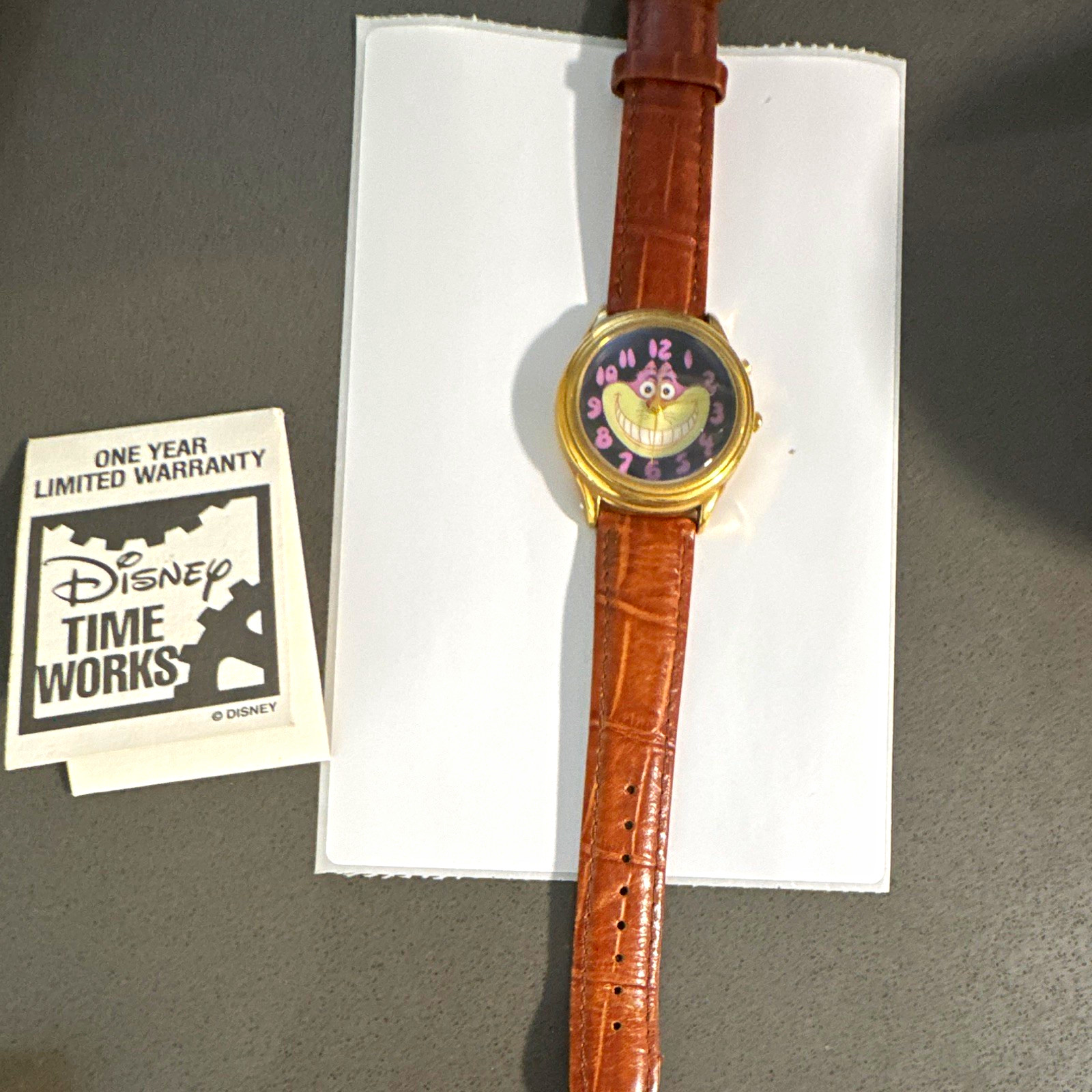 Vintage Disney Ward Kimball Cheshire Cat Watch Indiglo LE 0402 Untested As Is