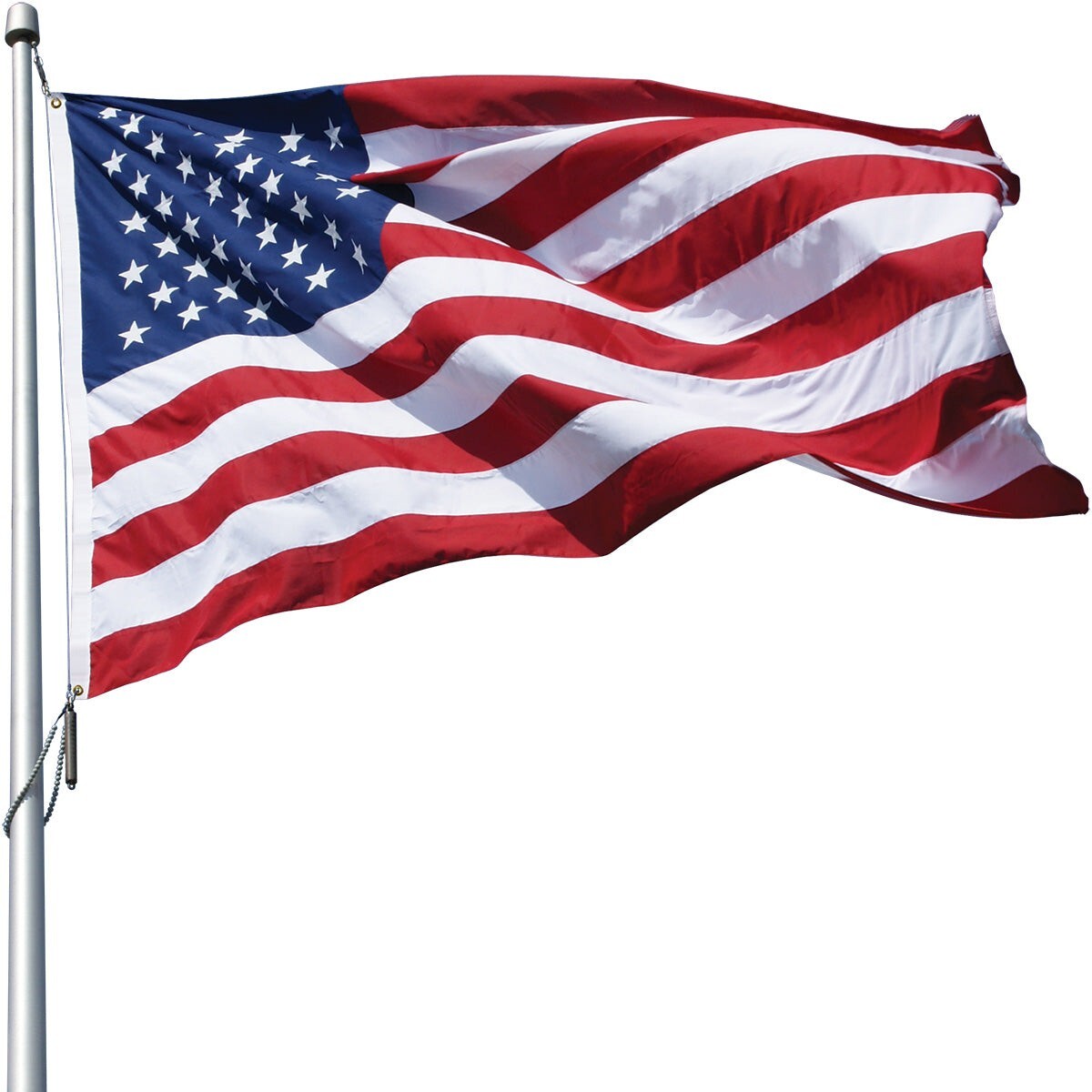American Flag 4x6\' Heavy Duty Polyester - Made in USA - Sewn Stripes Embroidered