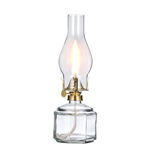 Large Clear Oil Lamp Lantern Chamber Kerosene Lamp Classic Vintage ...
