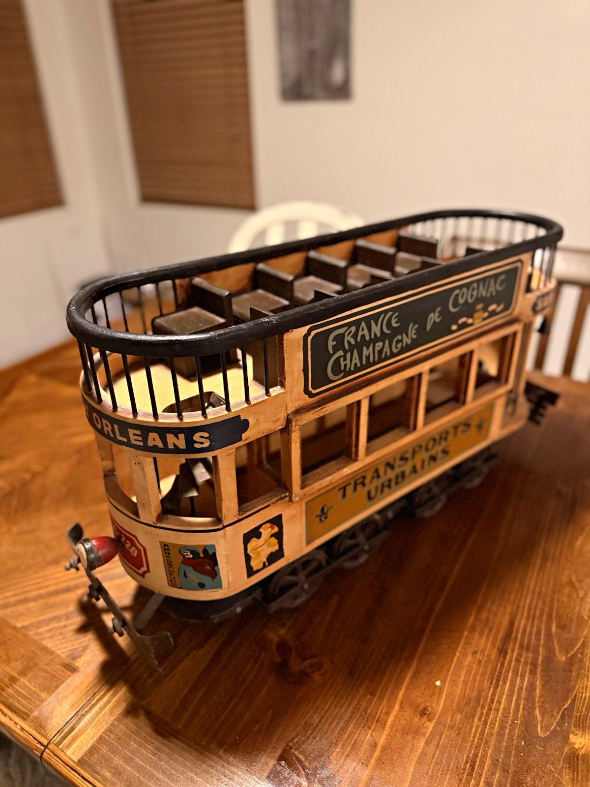 Vintage French Wooden Double-Decker Tram Vintage French Wooden Double-Decker Tram