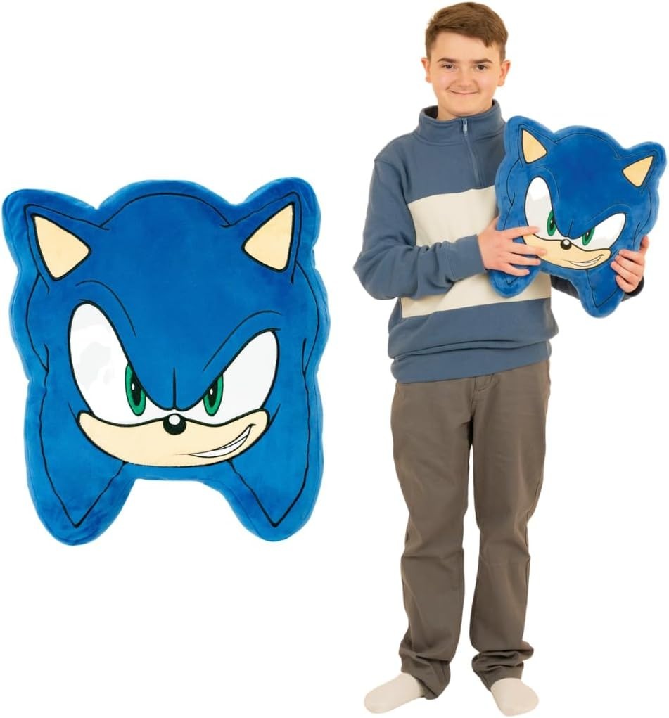Sonic The Hedgehog Anime Bedding Super Soft Plush Decorative Throw Pillow, 16\