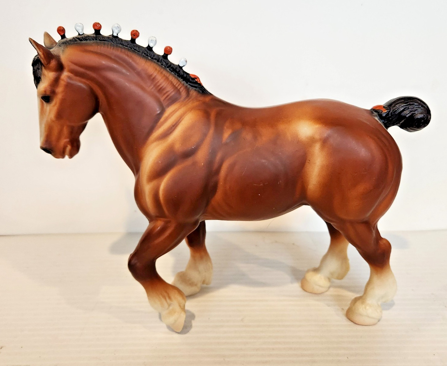 Breyer Clydesdale Stallion Model 80 Bay Traditional Horse VTG Muscles Breyer Clydesdale Stallion Model 80 Bay Traditional Horse VTG Muscles