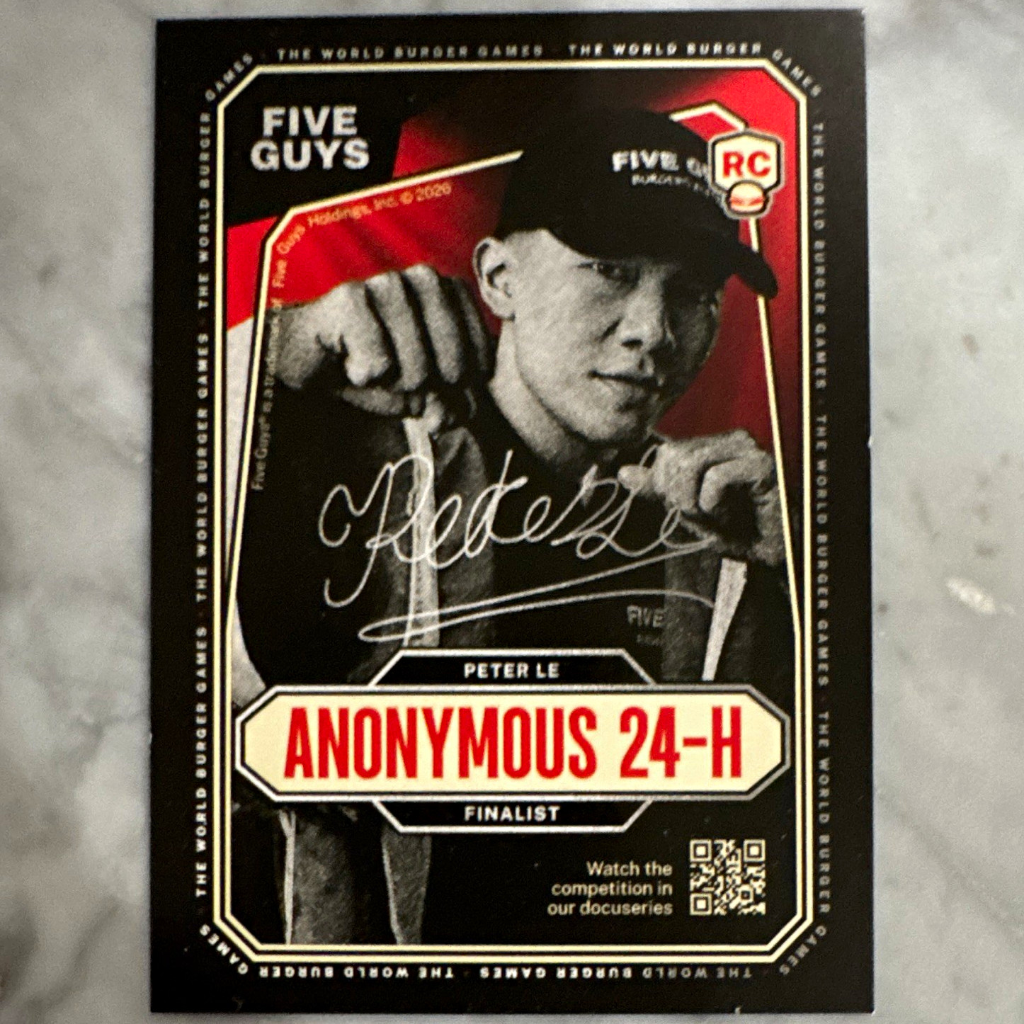 Five Guys World Burger Games On the Line Anonymous 24-H Peter Le RC 2020