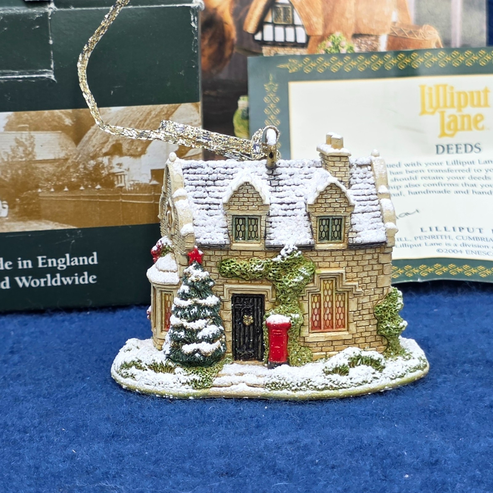 Lilliput Lane Christmas Post Cottage Ornament 2002 England Boxed Vintage COA