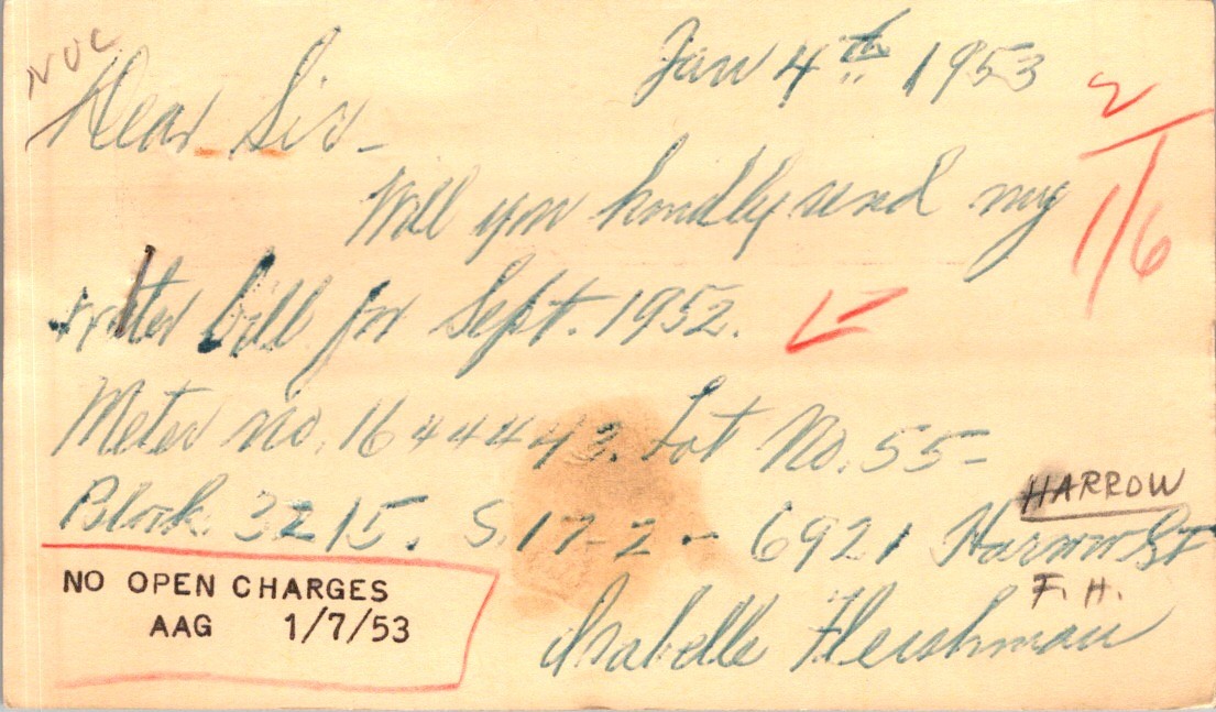 2 Cent Franklin Postal Card 1920s Kew Gardens Queens NYC Municipal Mail