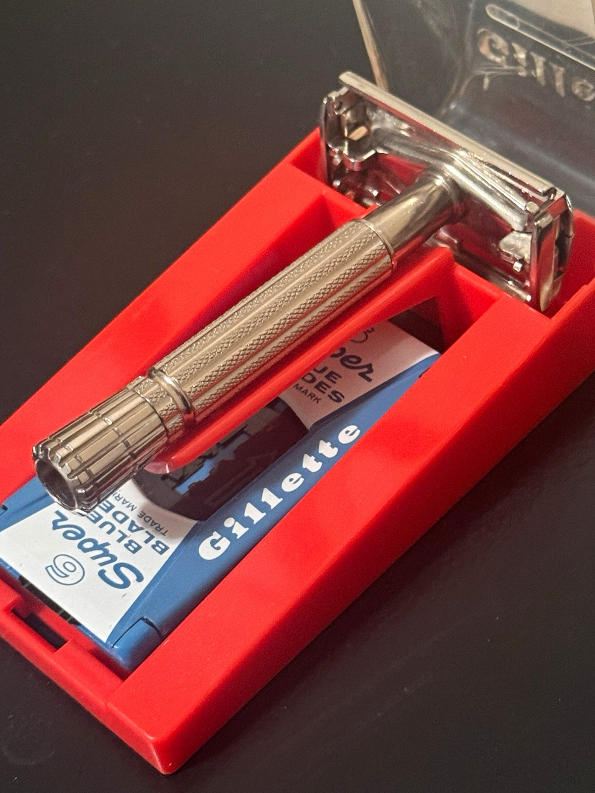 1958 D-1 Gillette TV special with blue blades.
