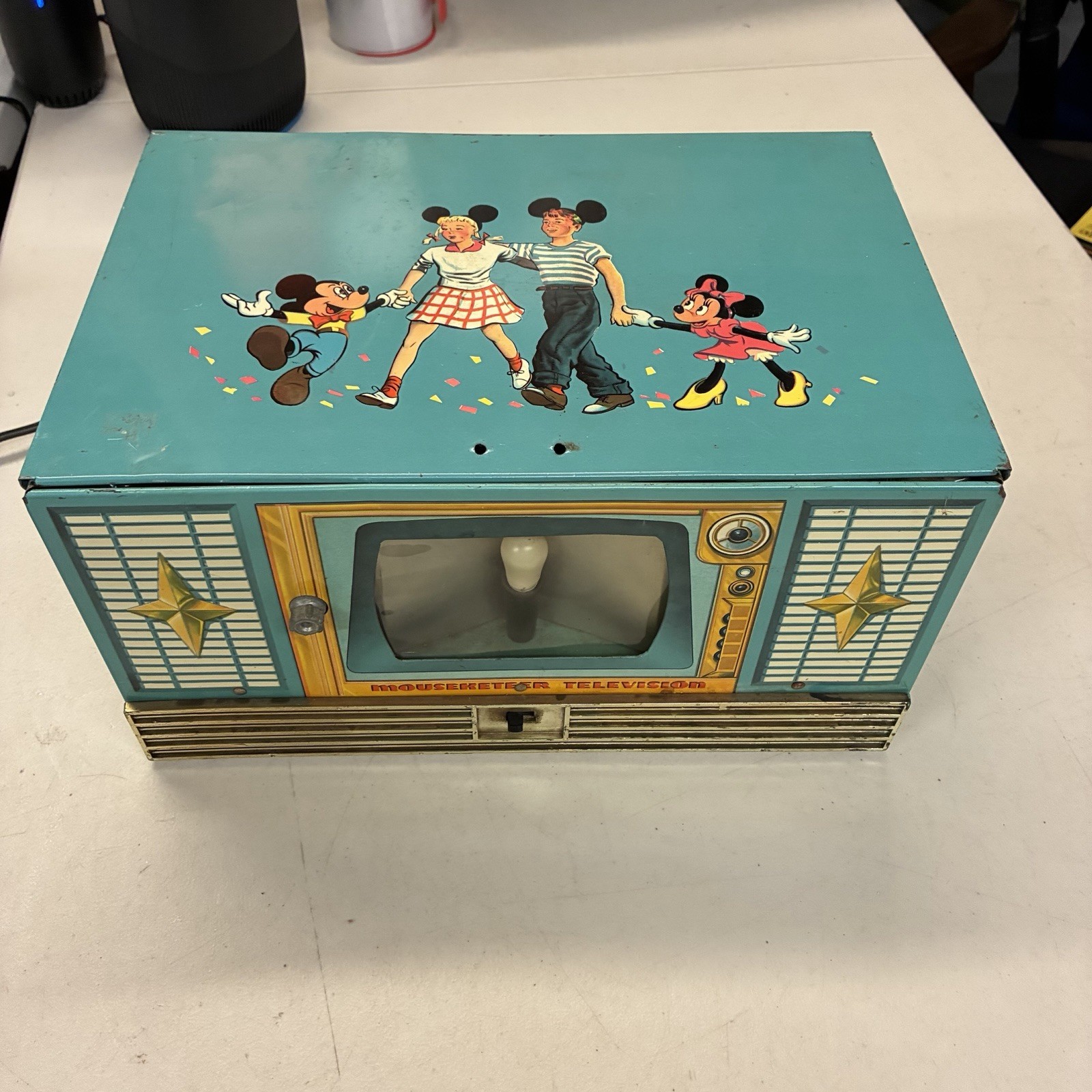 Mousketeer Television Record Player 1950s Walt Disney 10 Scrolls Works 300 TV Mousketeer Television Record Player 1950s Walt Disney 10 Scrolls Works 300 TV