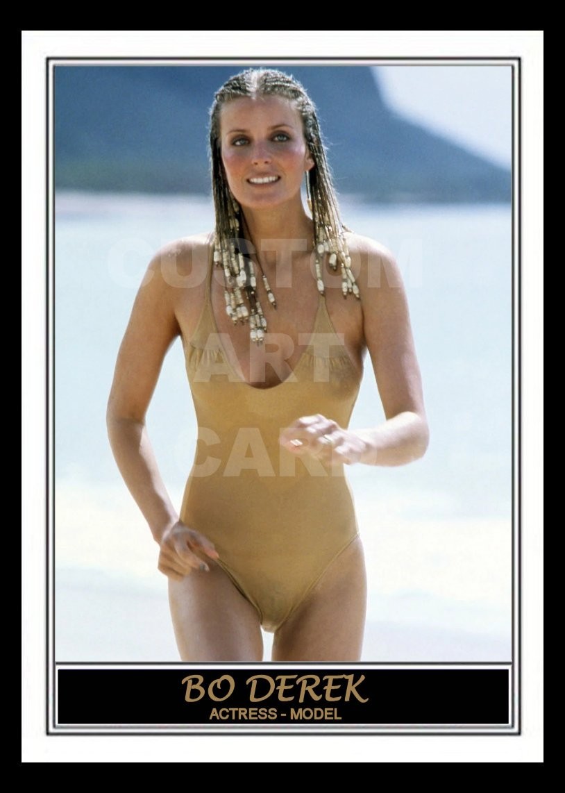 Bo Derek Actress sexy Art Card Blank Back