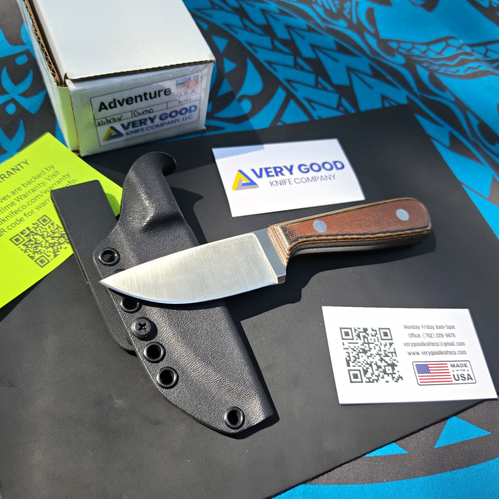 Very Good Knife Company Adventure Nitro-V Fixed Blade 