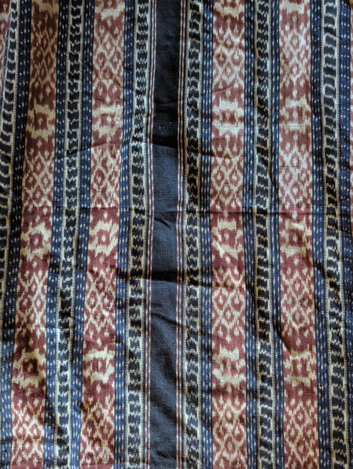 VTG Indonesian Timor Ikat Textile Panel Handwoven Tribal Ethnic Fabric 80x45