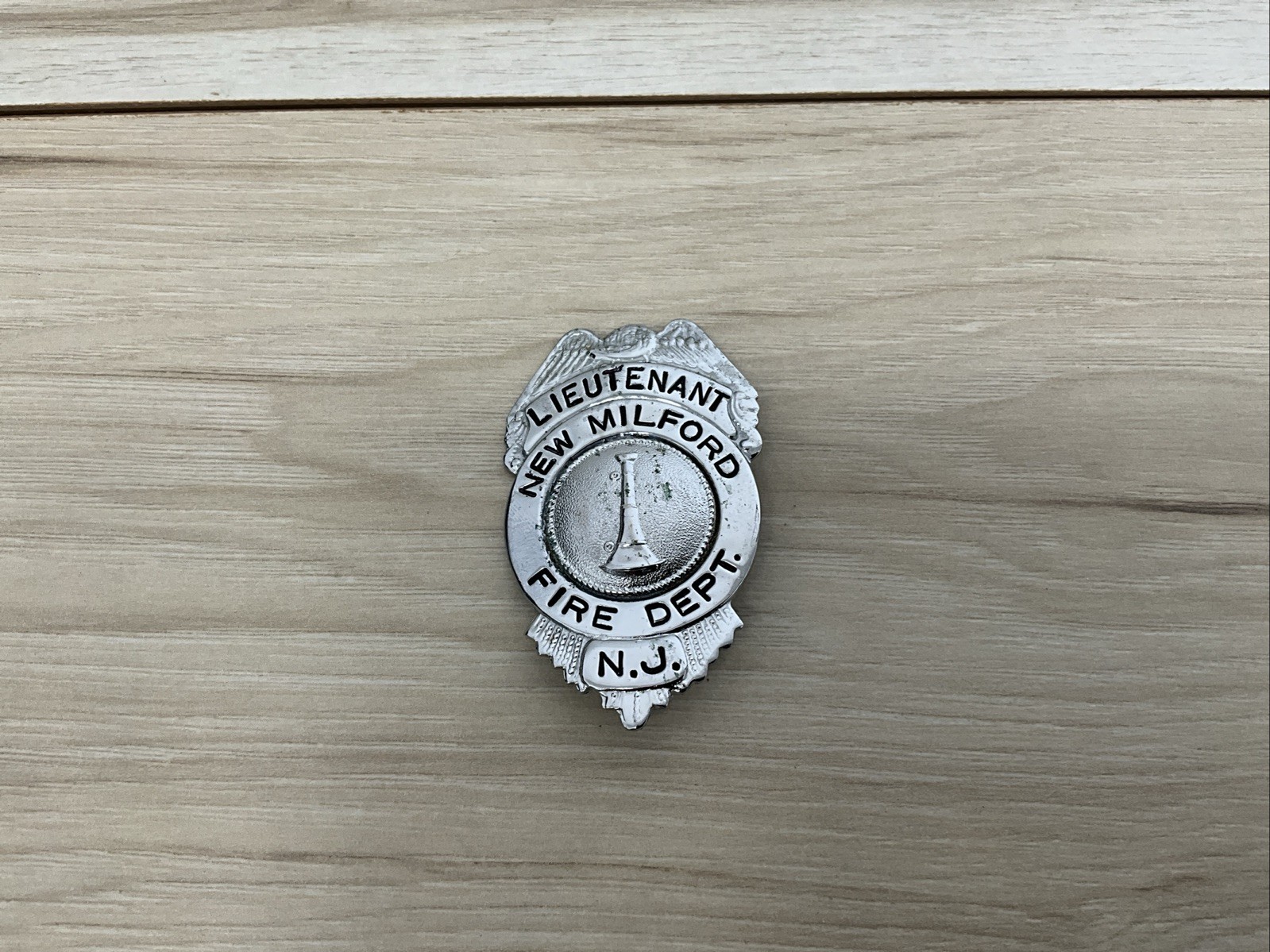 Vintage New Milford New Jersey Fire Department Obsolete Lieutenant Badge Vintage New Milford New Jersey Fire Department Obsolete Lieutenant Badge