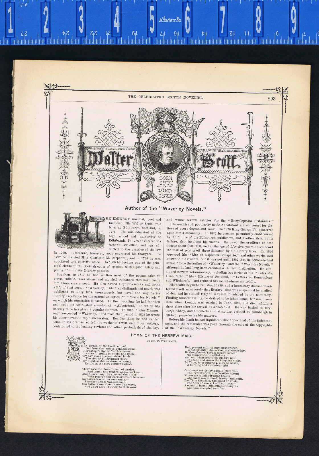 Sir Walter Scott & Other Distinguished Poets -1887 Biographical Sketches