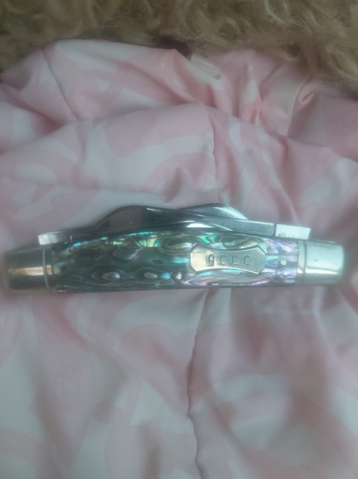Queen City Cutlery 4 Blade Abalone Congress Knife Queen City Cutlery 4 Blade Abalone Congress Knife