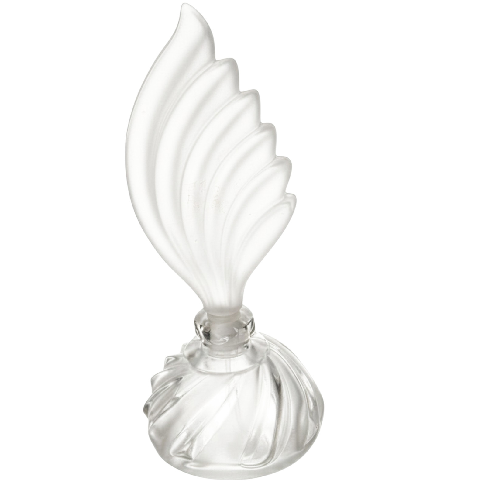 Vintage Bohemian Art Deco Flame Feather Crystal Perfume Bottle Vessel Vintage