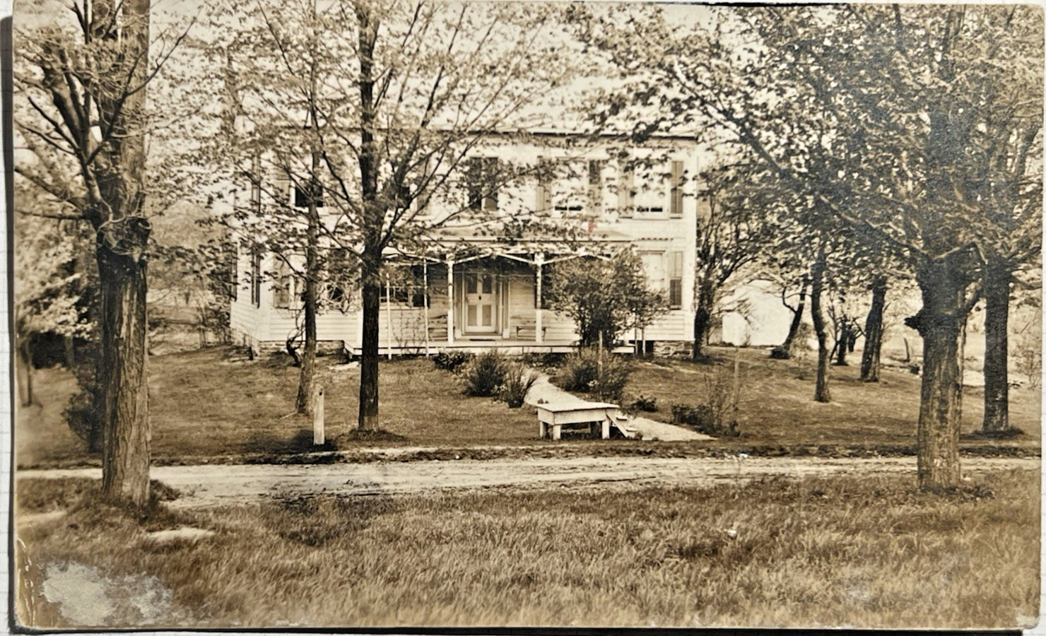 CLEVELAND OHIO 1909 RPPC Postcard Two-Story House w/ Shutters CUYAHOGA COUNTY G9