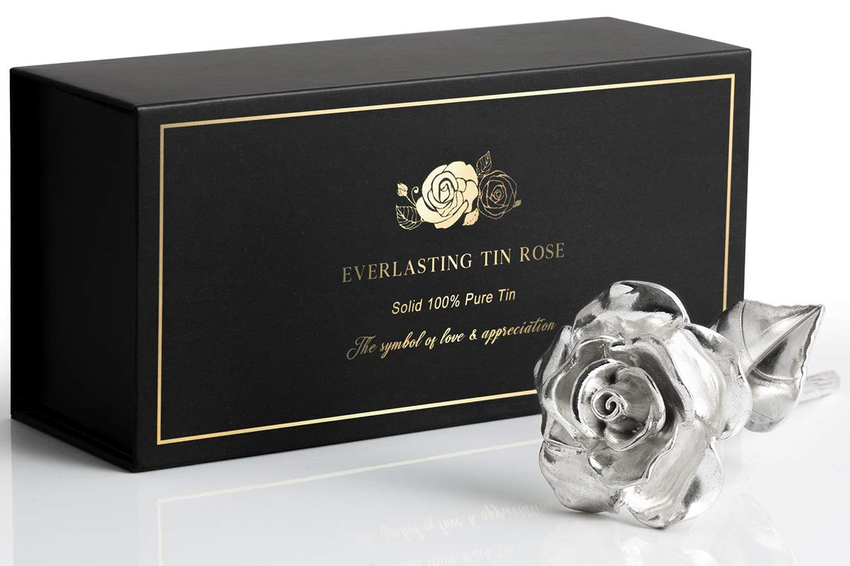 Tin Rose 10Th Anniversary for Her Gift Tin 10 Year Wedding Anniversary Ten Tin Rose 10Th Anniversary for Her Gift Tin 10 Year Wedding Anniversary Ten