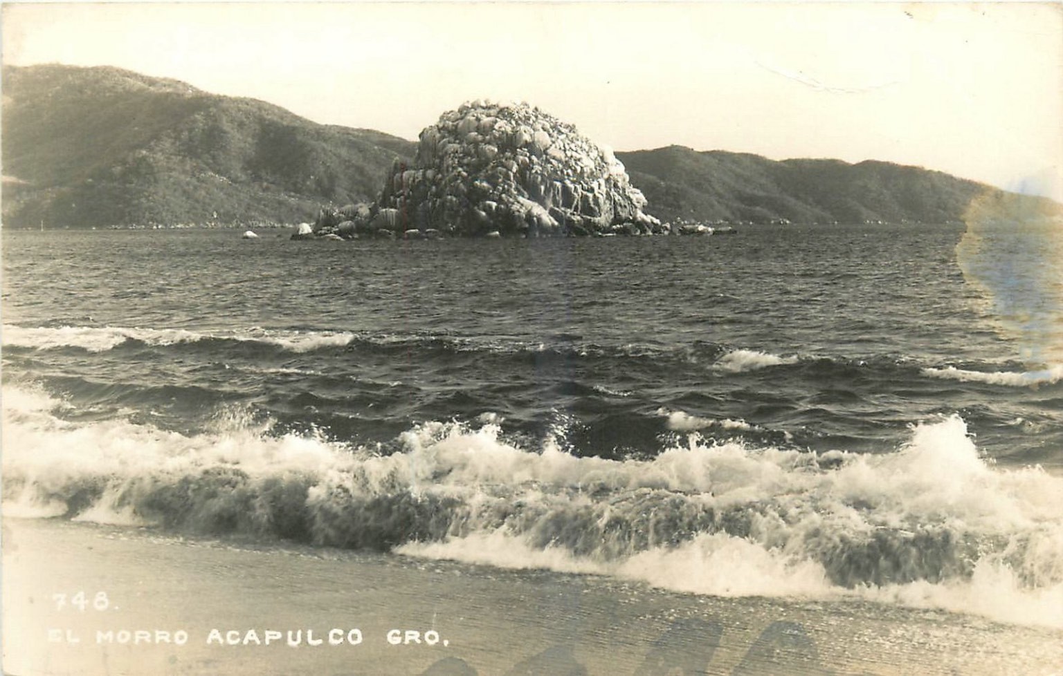 Vintage RPPC El Morro Acapulco GRO. Mexico Rocky Island Reddy Tours Postcard