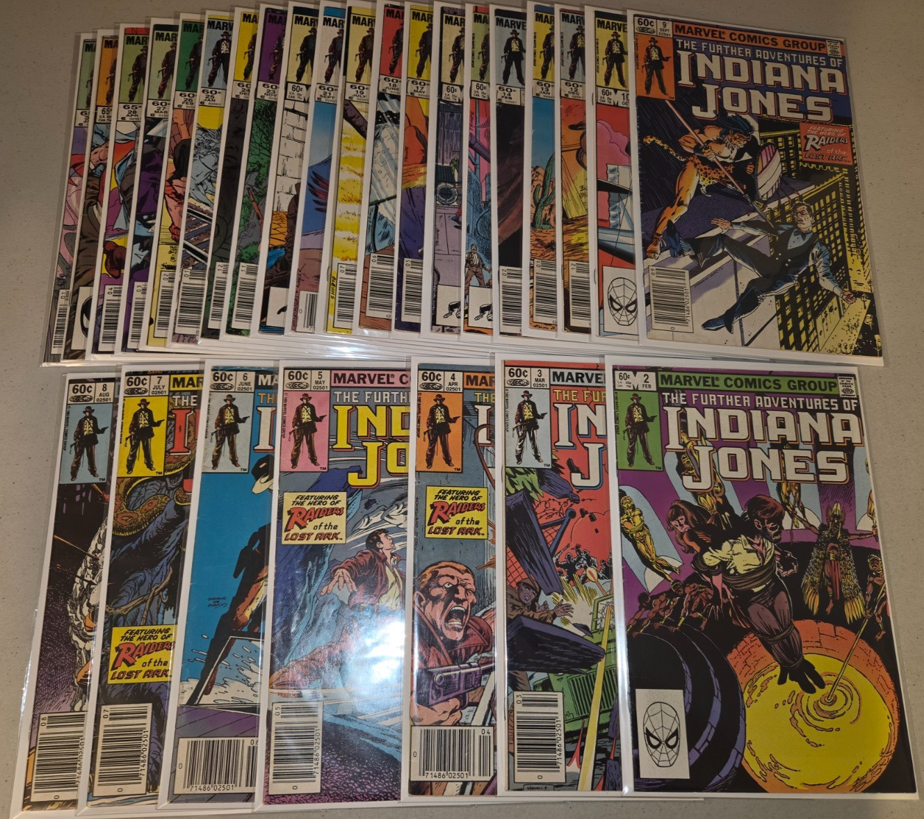 Further Adventures of Indiana Jones (Lot of 27) From the 1983 Marvel 1-34 Series
