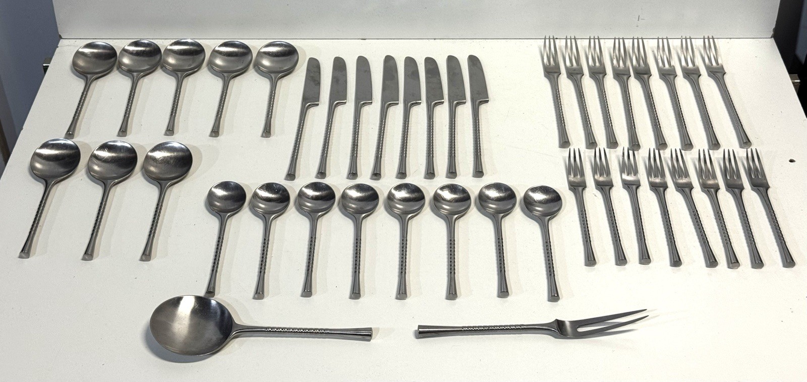 Vintage Large 42 Pieces Dansk Jette Stainless Flatware Set MCM JHQ Finland Vintage Large 42 Pieces Dansk Jette Stainless Flatware Set MCM JHQ Finland