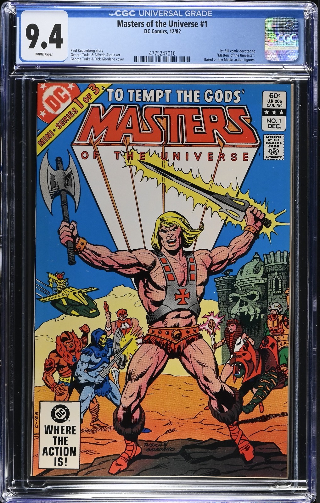 Masters of the Universe #1 CGC 9.4 1st Full MOTU DC Comics 1982