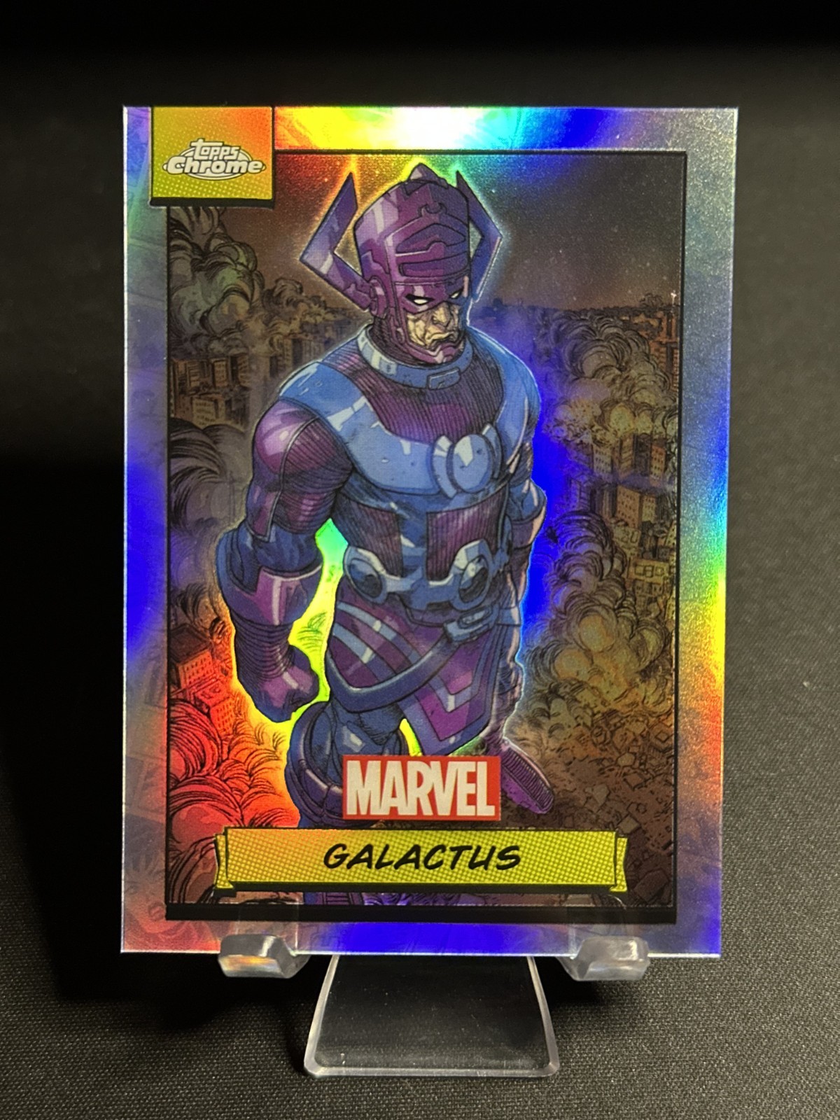 2024 Topps Chrome Marvel Galactus Refractor Trading Card #63 2024 Topps Chrome Marvel Galactus Refractor Trading Card #63