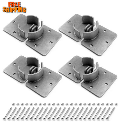 4 Pack Puck Locks & Hasps, Hidden Shackle, Keyed Alike Steel, Trucks/Gates/Vans