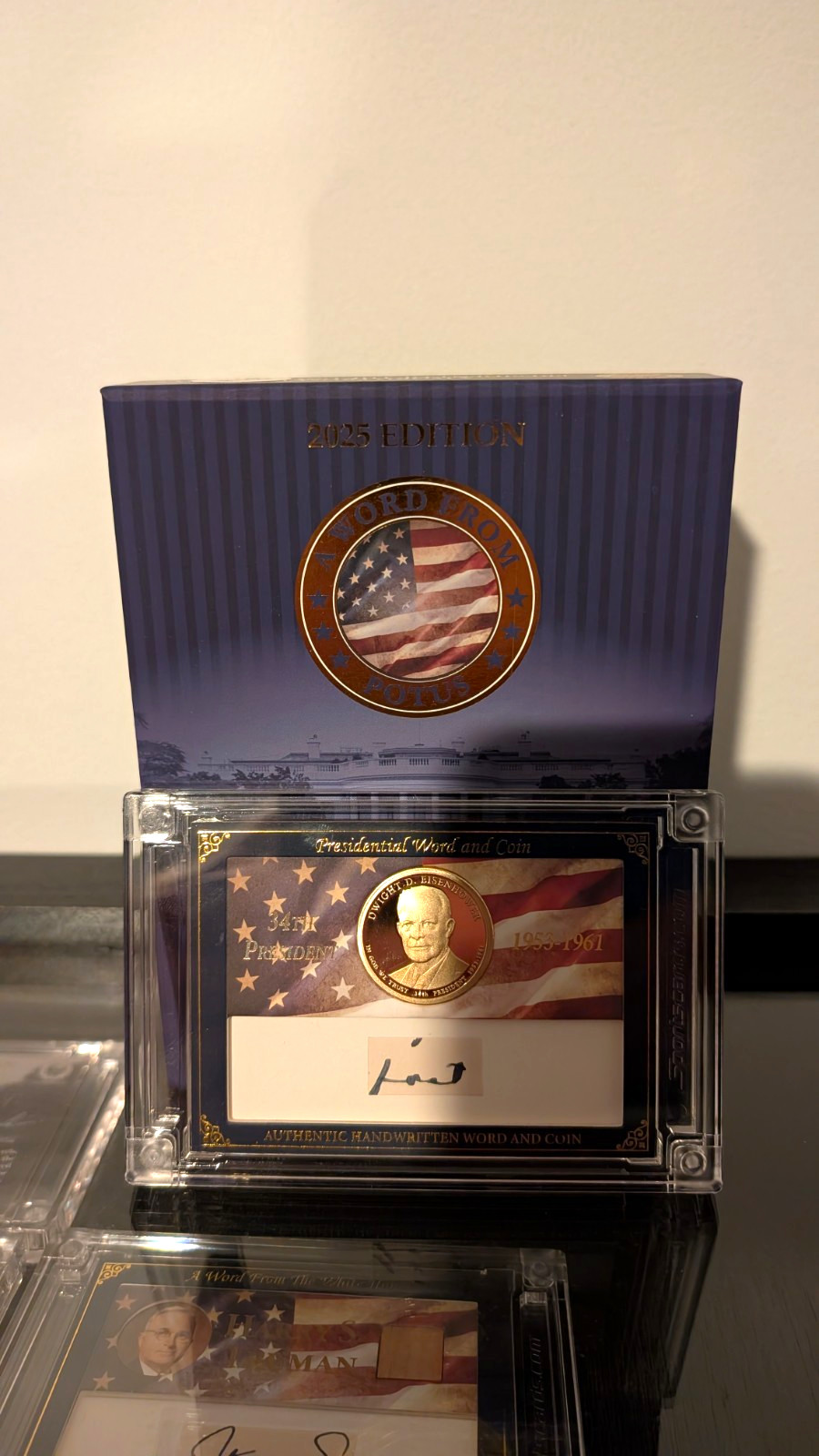 2025 A Word From POTUS Dwight D Eisenhower Handwritten Relic Coin Card 46/60 