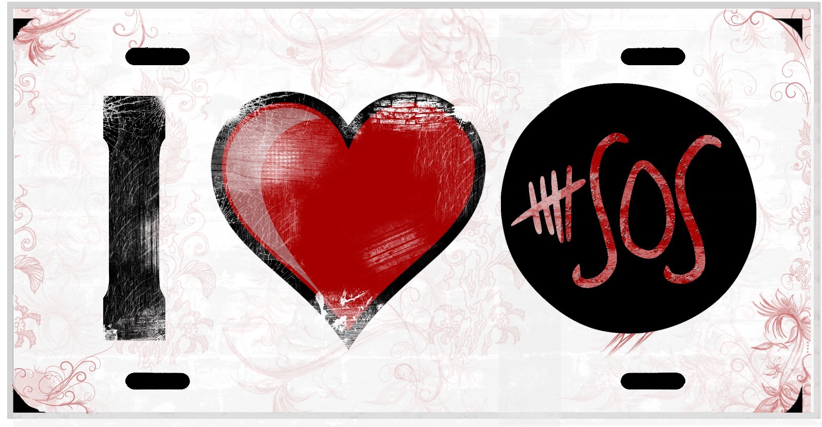 L@@K 5 Seconds Of Summer 5SOS License Plate Vanity Auto Tag Room Sign