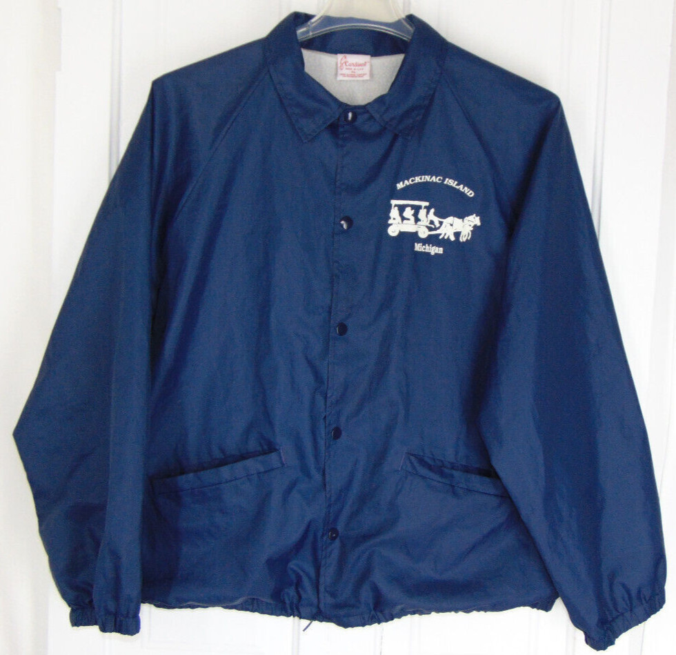 Vintage 80\'s Mackinac Island Michigan Mens SZ XL Jacket, Cardinal Brand USA MADE