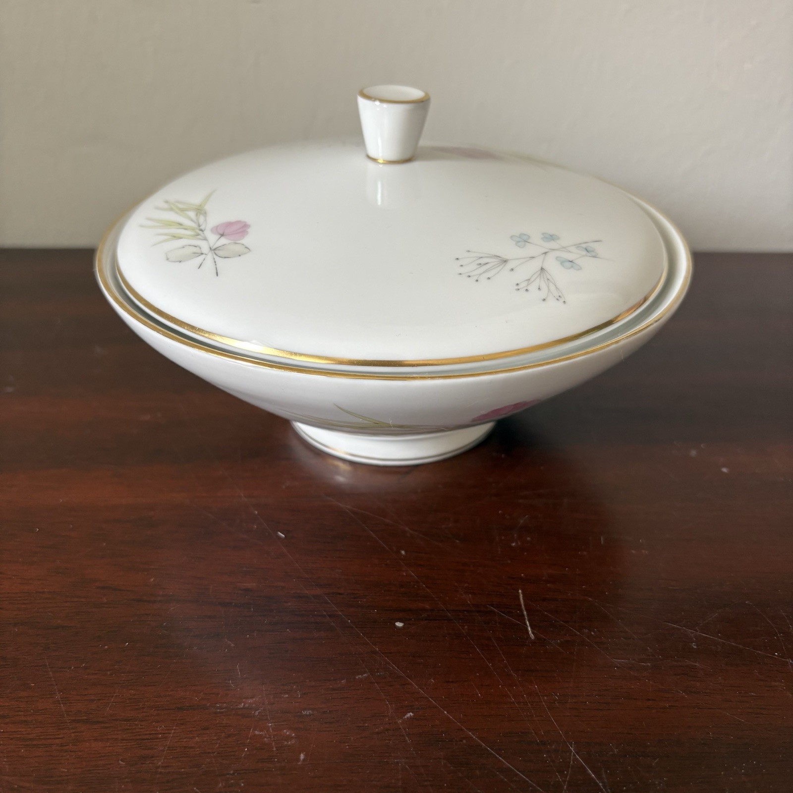 Rosenthal China - Germany - Covered Candy Dish - Pariser Furling Pattern