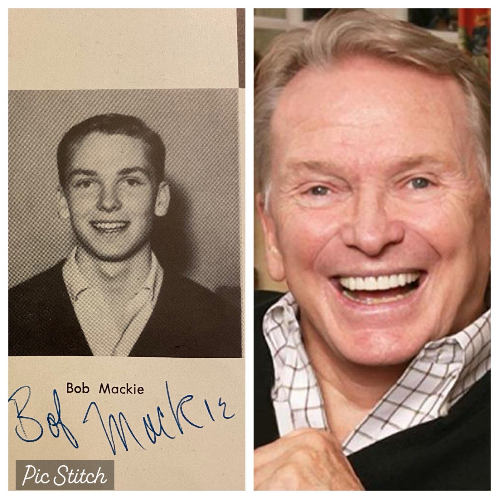 BOB MACKIE High School Yearbook SIGNED Senior Year