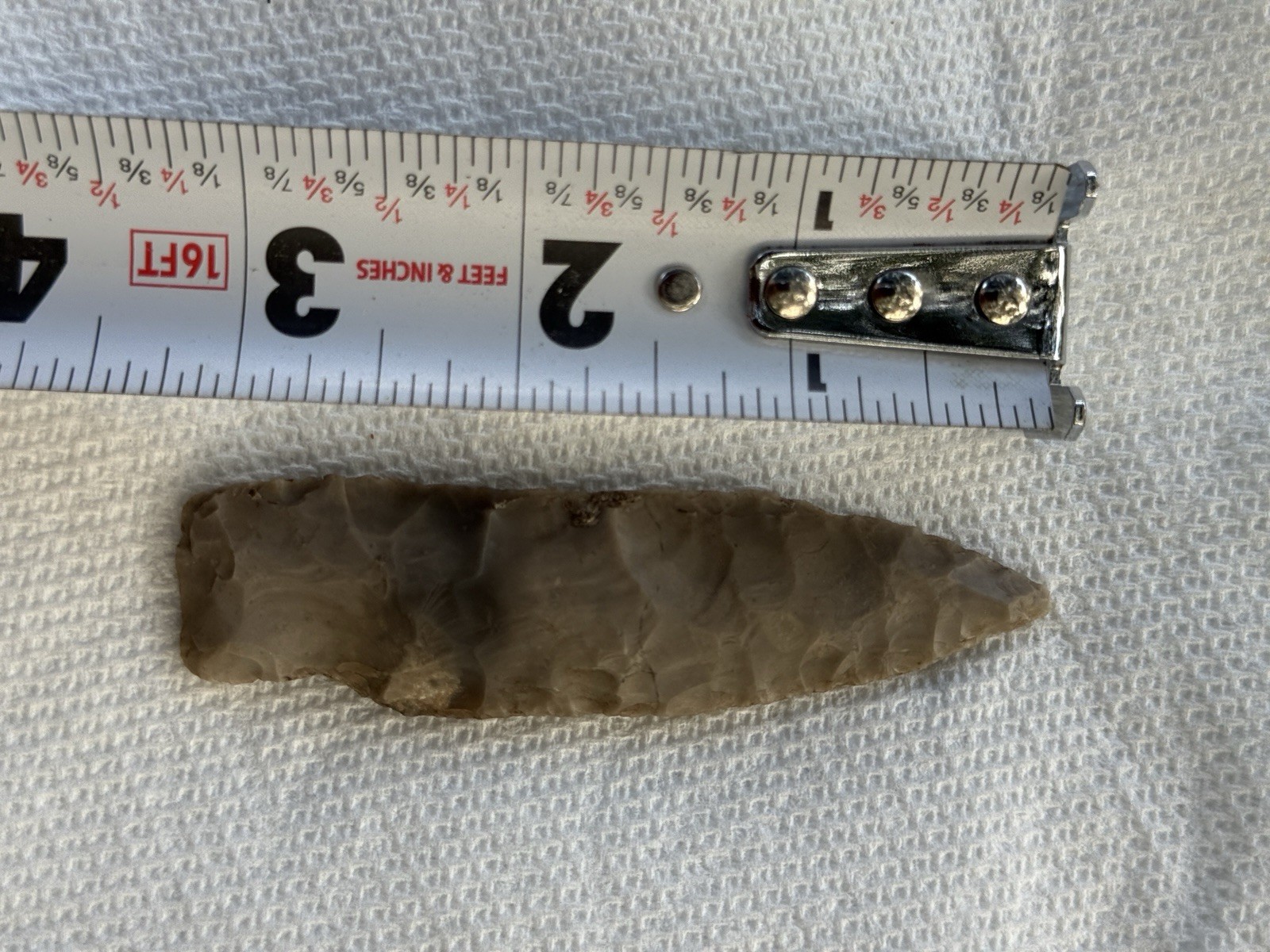 Authentic Central Texas Paleo Angostura Dart Point - 3.5” Edwards Chert Flint