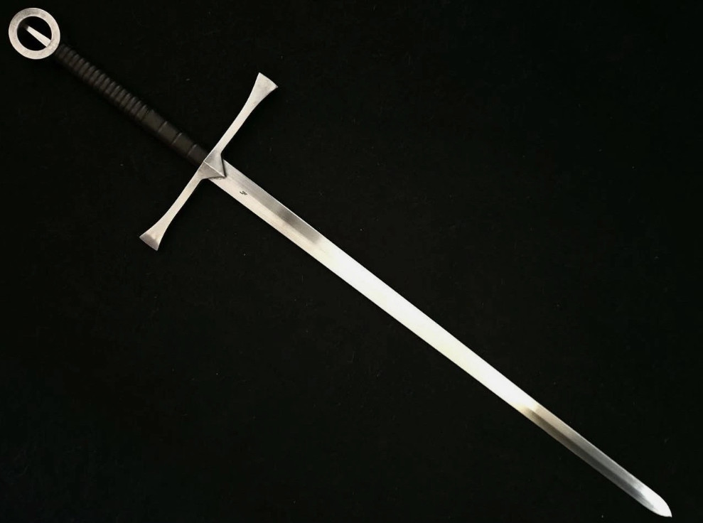 Middle-age Irish Sword From Ireland D2 Tool Steel With Leather Sheath