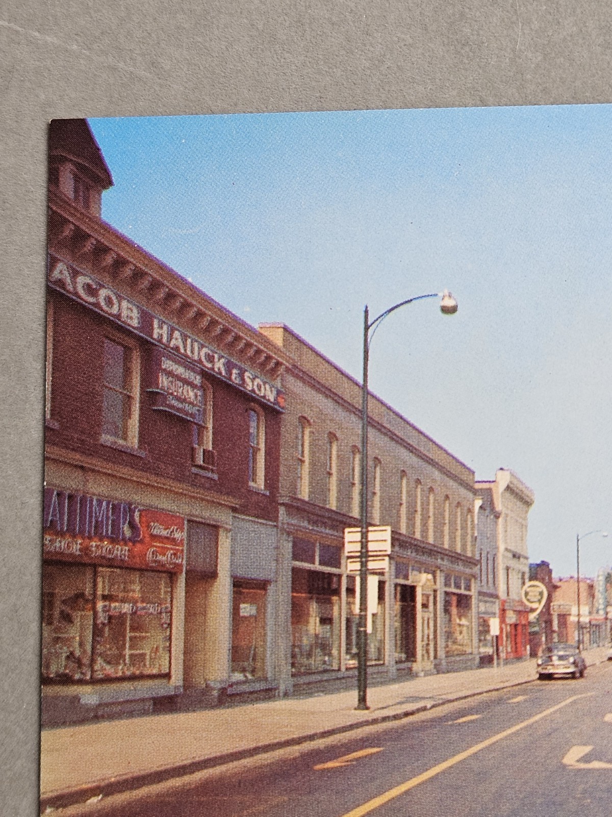 Main St Hamburg New York NY Jacob Hauck And Son Lattimers UNP Chrome Postcard