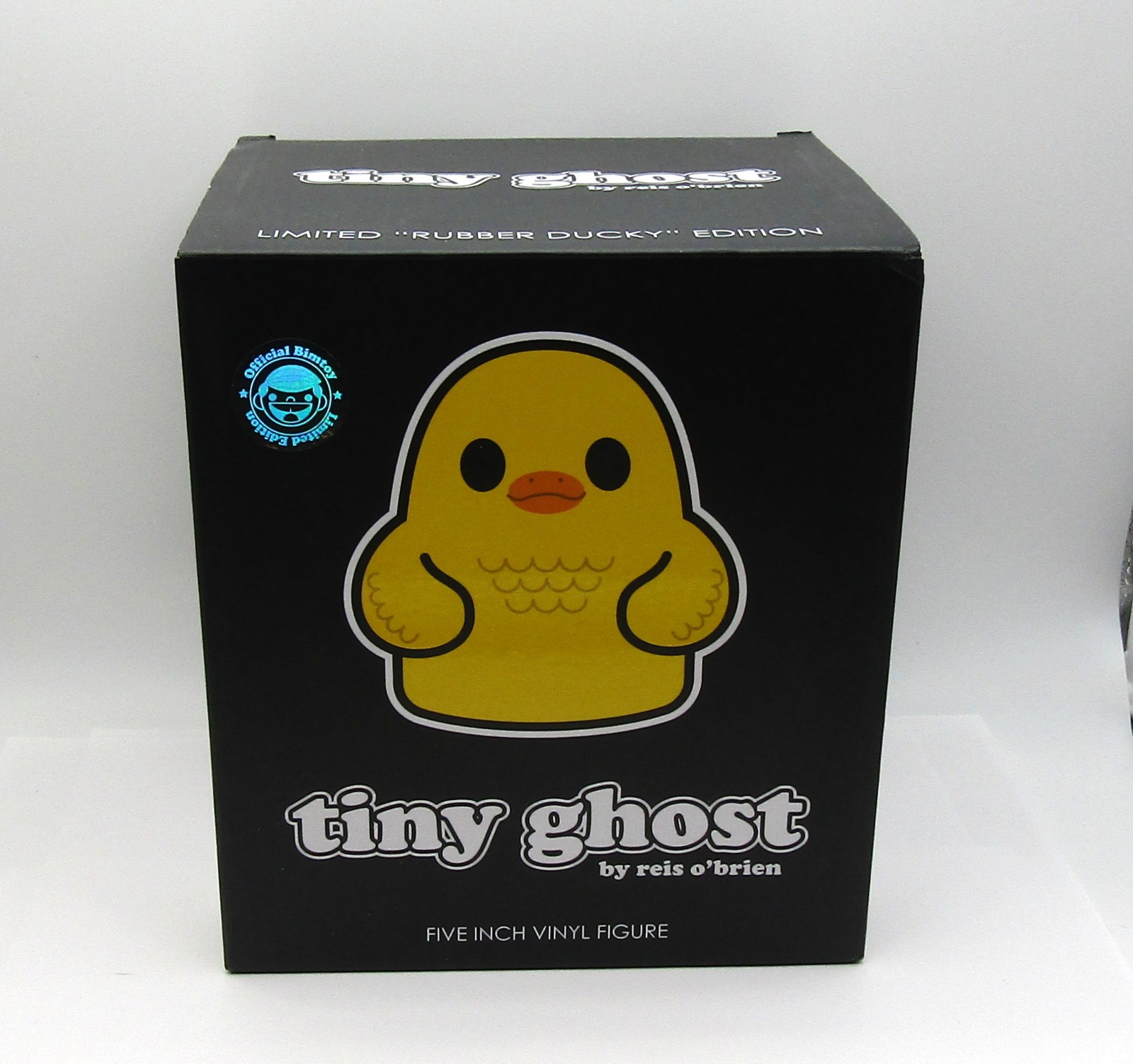 New Open Box Bimtoy Tiny Ghost Rubber Ducky Five Inch Vinyl Figure Reis o'brien