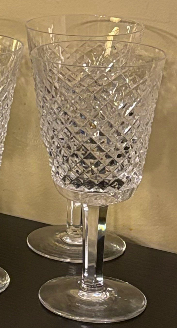 Waterford crystal vintage 1979 . Set of 8 cut crystal goblets never used