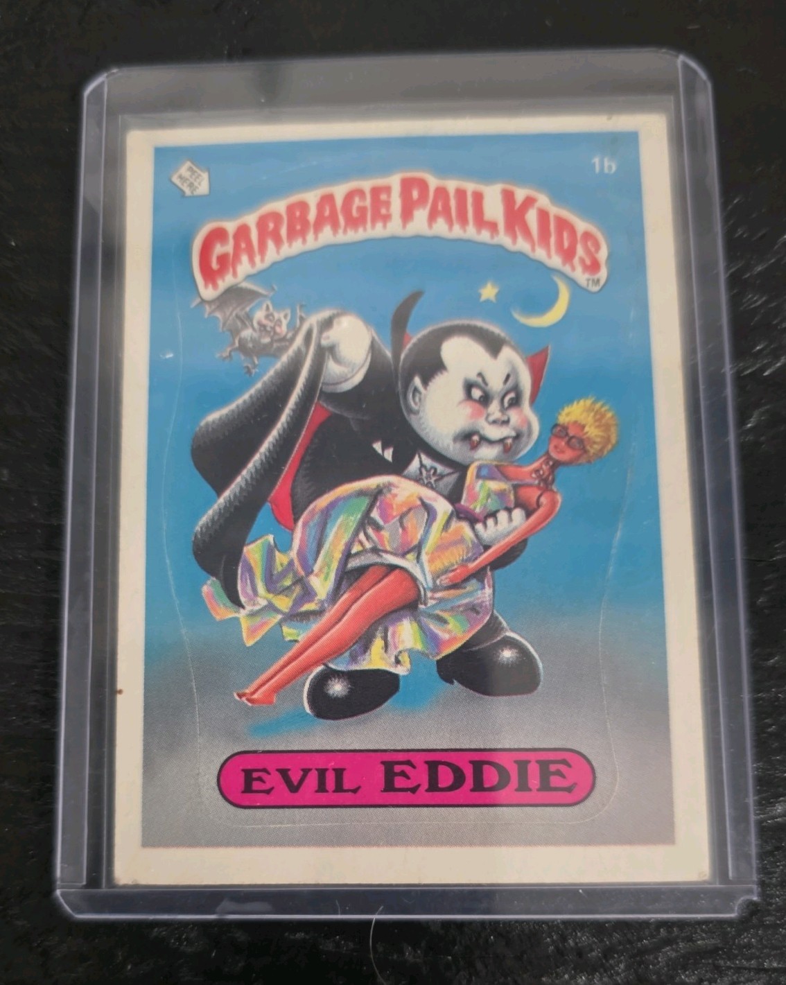 Topps 1985 Garbage Pail Kids Series 1 #1b Evil Eddie Card Topps 1985 Garbage Pail Kids Series 1 #1b Evil Eddie Card