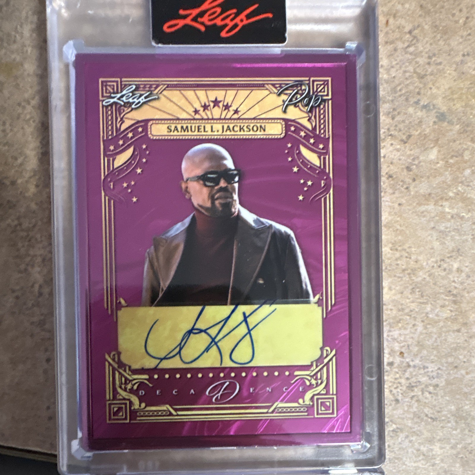 Leaf Pop Century Decadence Samuel L. Jackson Nick Fury Avengers 1/1 Auto