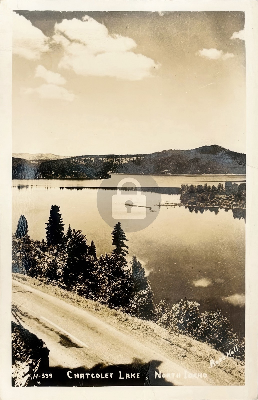 Chatcolet Lake N Idaho Scenic Kodak Paper RPPC Photo Postcard COPY