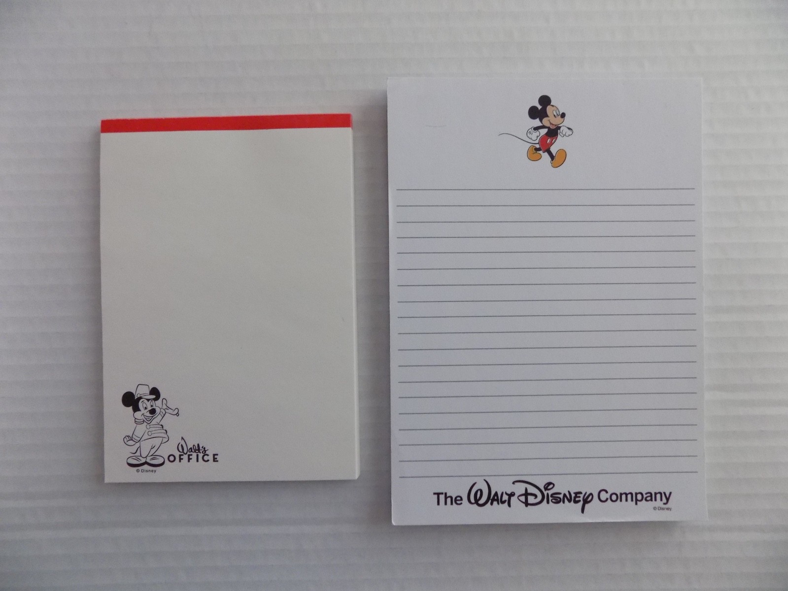The Walt Disney Company & Walt\'s Office Note Pads Studio Store Excl NOS HTF