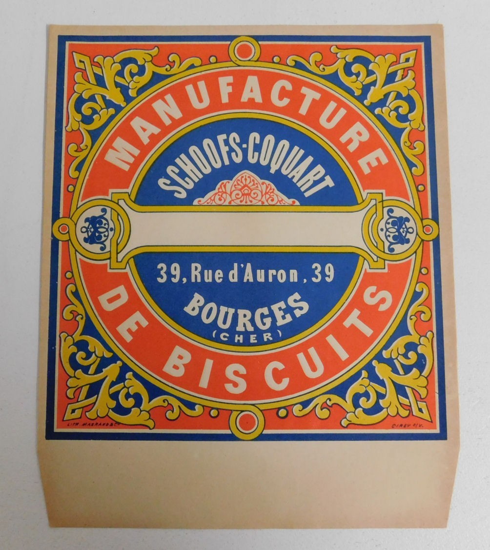 10 Very Nice  Vintage French Biscuits Labels circa 1920\'-1930\'s