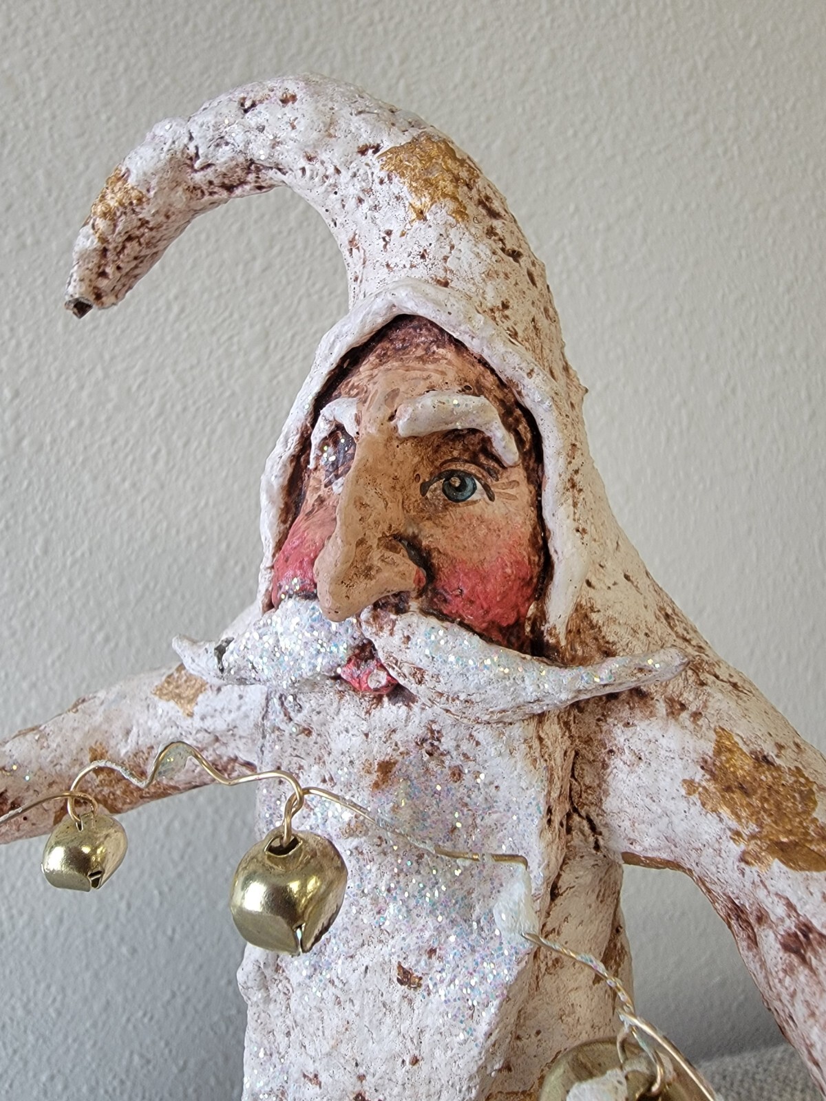 Pre-BETHANY LOWE Debra Schoch PAPER MACHE' Celestial FOLK ART Christmas SANTA