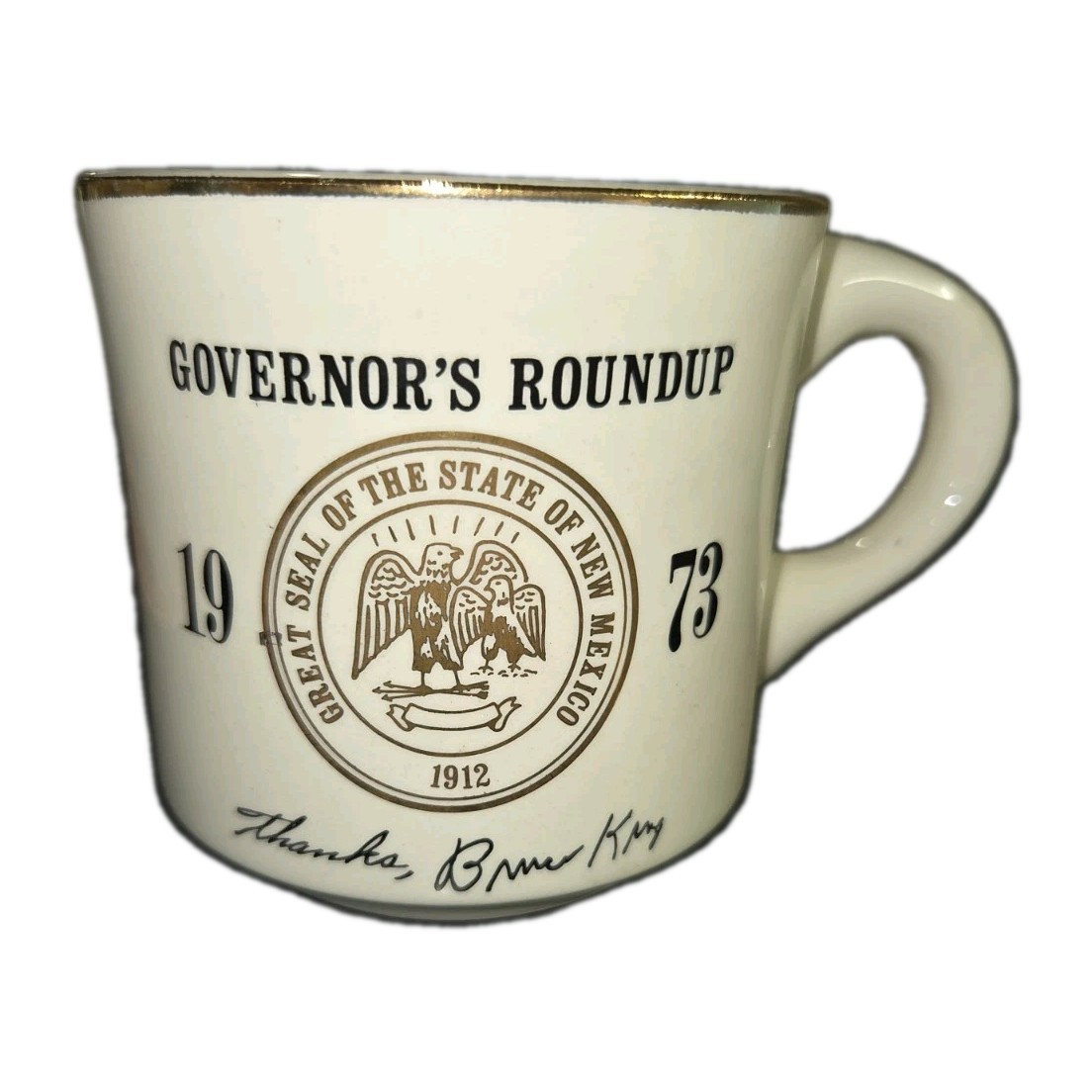 GOVERNOR'S ROUNDUP IN NEW MEXICO 1973 COFFEE CUP MUG BOY SCOUTS BSA