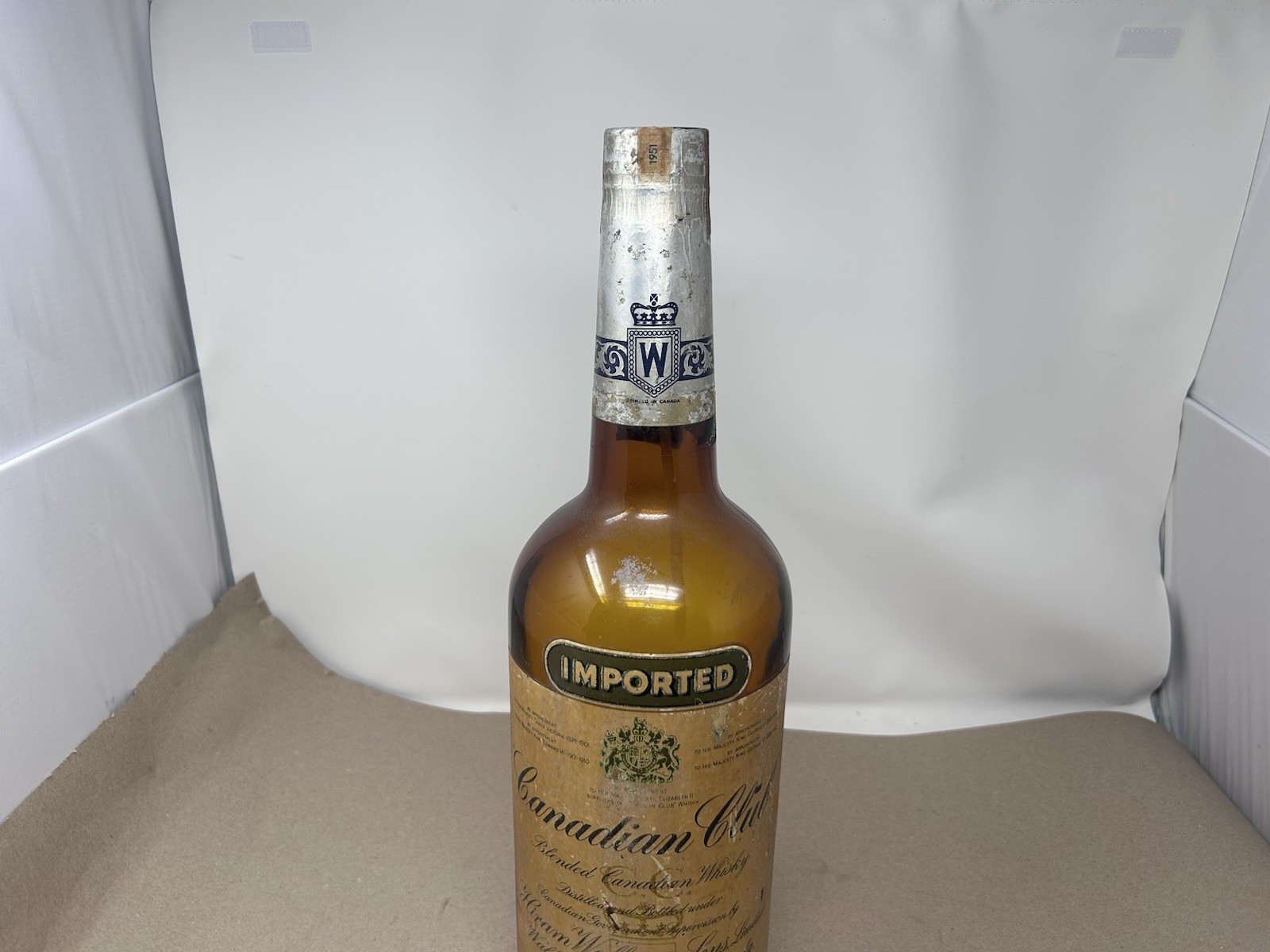 Vintage Canadian Club Blended Whisky Bottle 1951 1 Gallon Empty Barware Vintage Canadian Club Blended Whisky Bottle 1951 1 Gallon Empty Barware